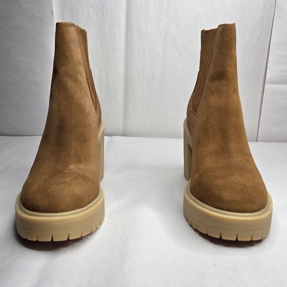 NWT Dolce Vita Women's Caster H2O Camel Suede Booties - Picture 2 of 6